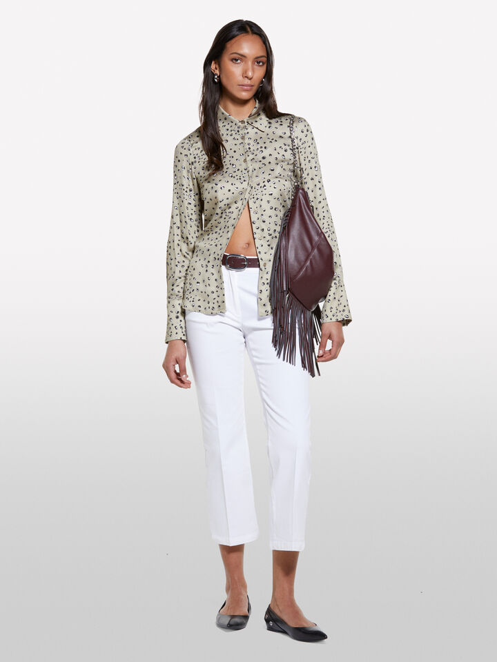 Hose flare fit in Weiß - flare hosen für damen - Weiss | Sisley image number 1